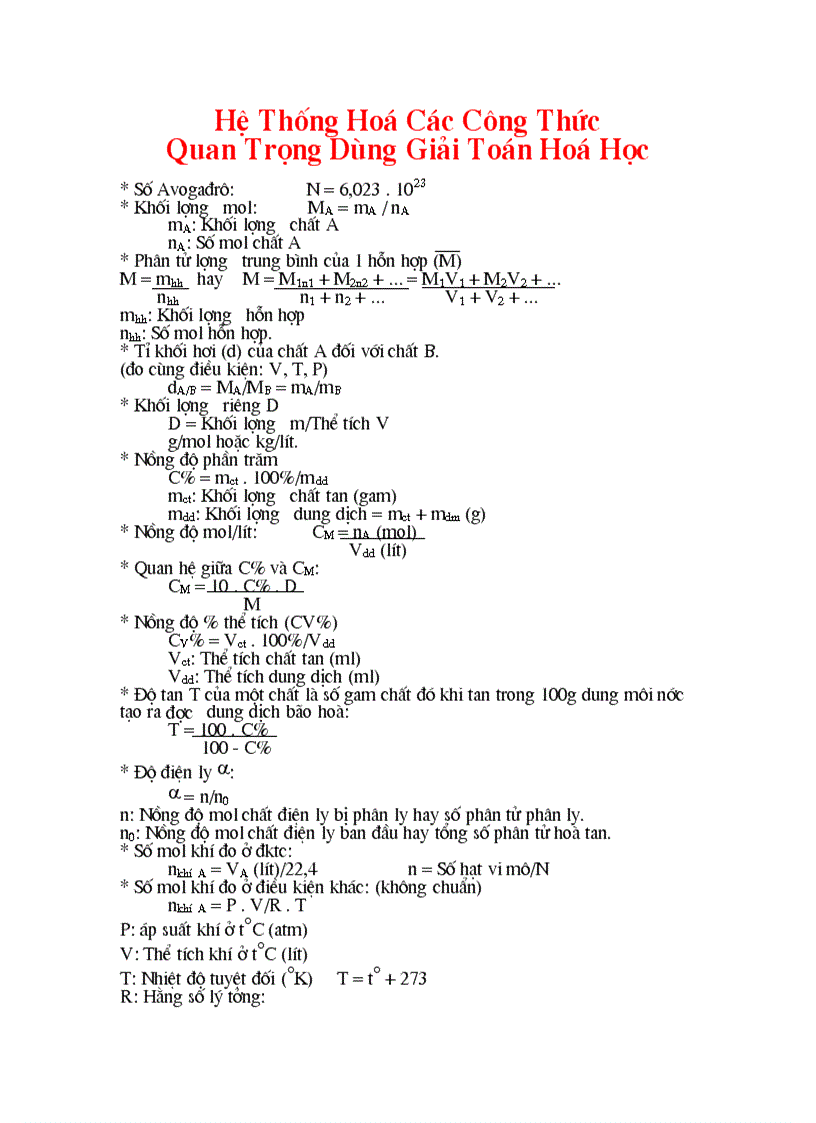 image for page Ht cấc công thức quan trọng dùng giai toán hh