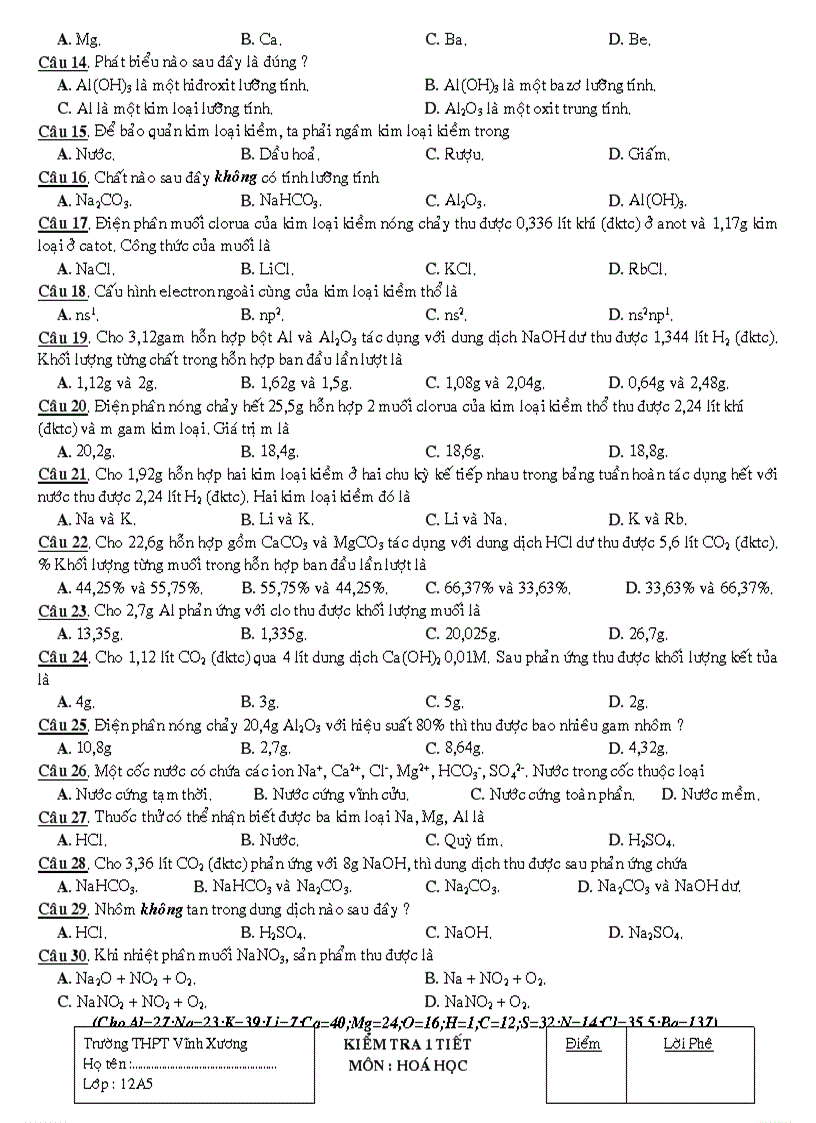 image for page Kiem tra 1 tiet lop 12 CB