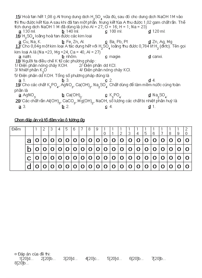 KT 45 phut hoa lop 12