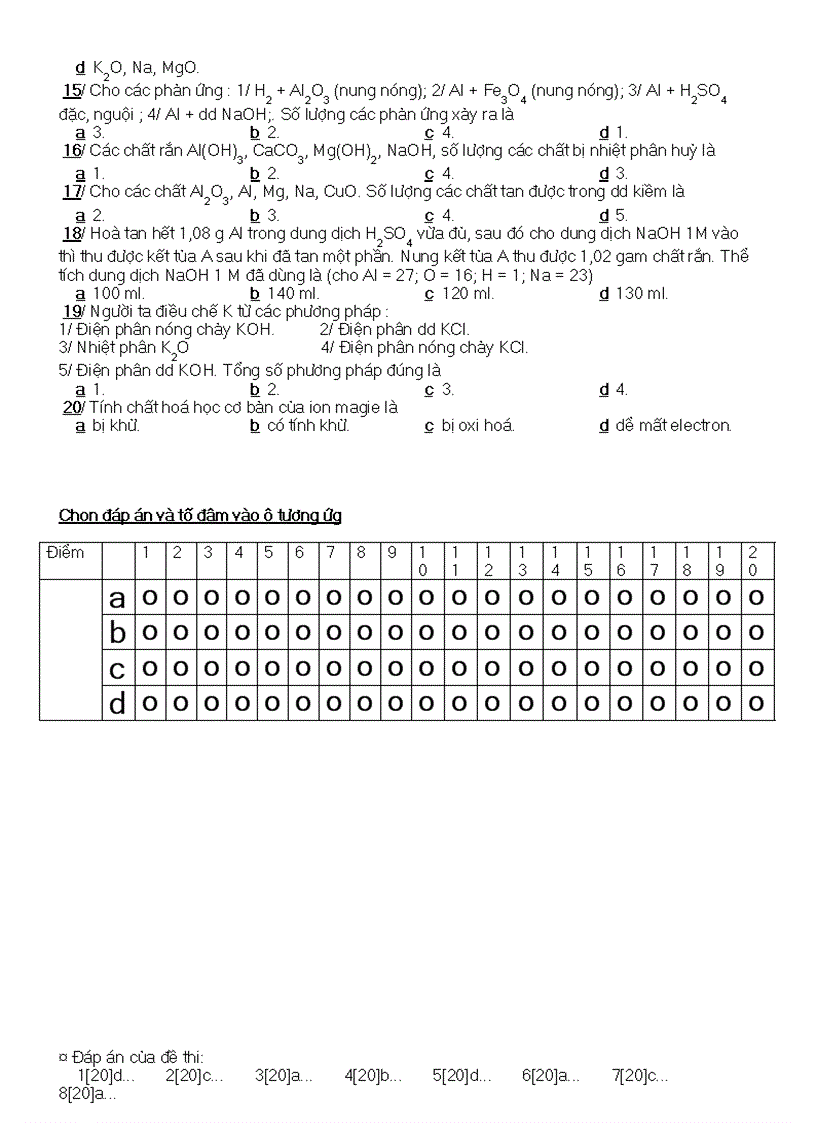 KT 45 phut hoa lop 12