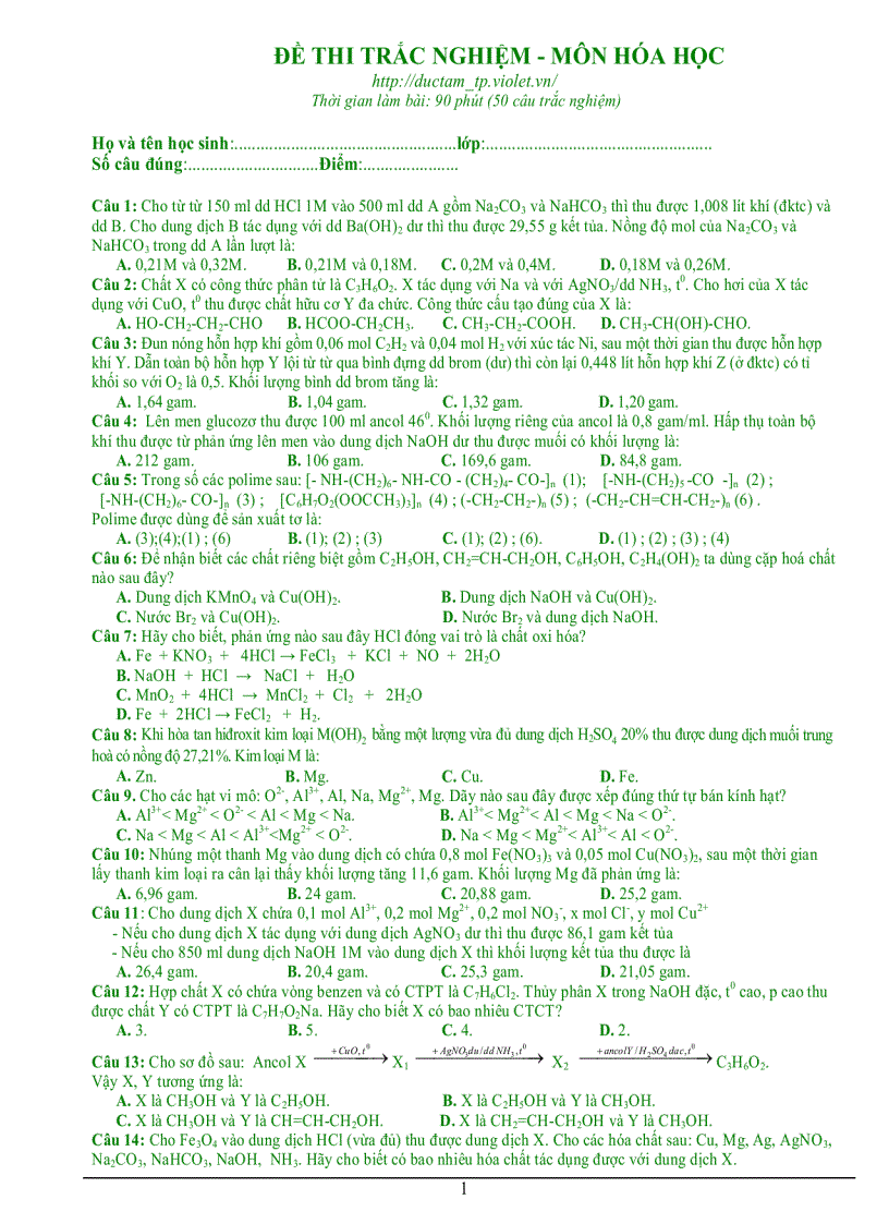 image for page LTĐH CĐ Hóa 2010 số 1