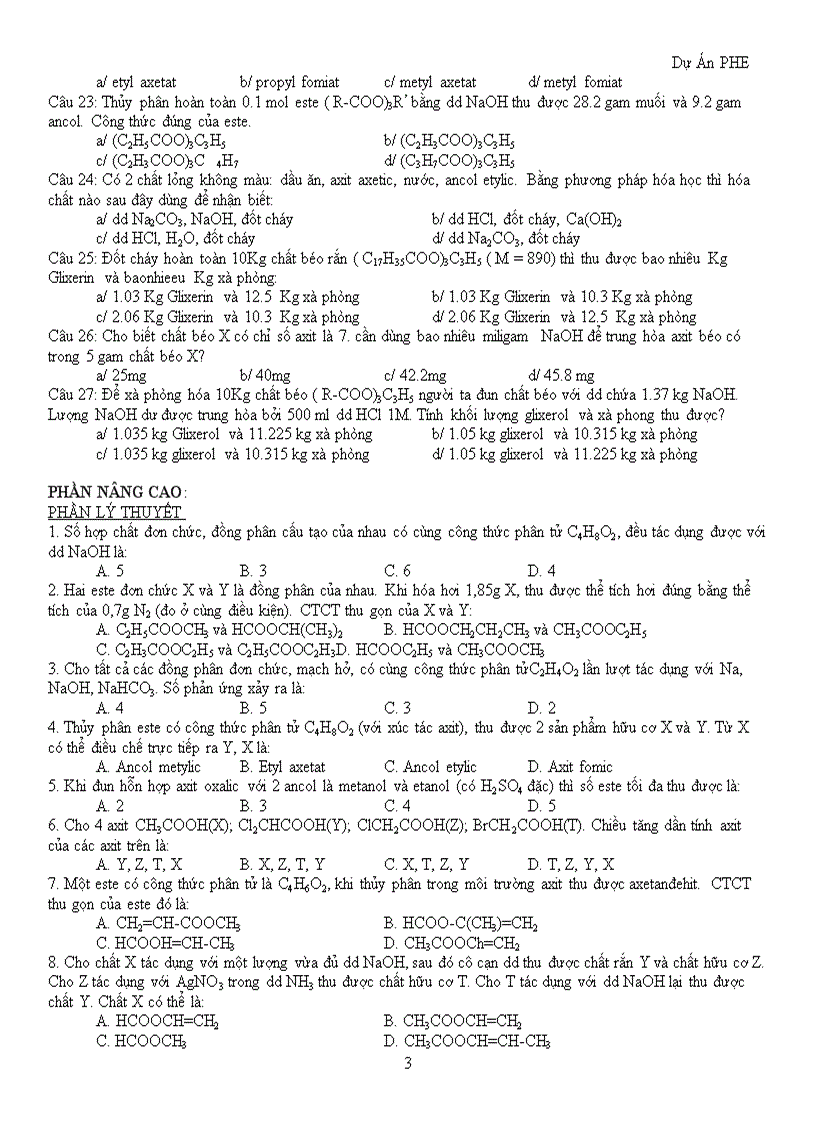 image for page Luyện thi Đại học Axit este