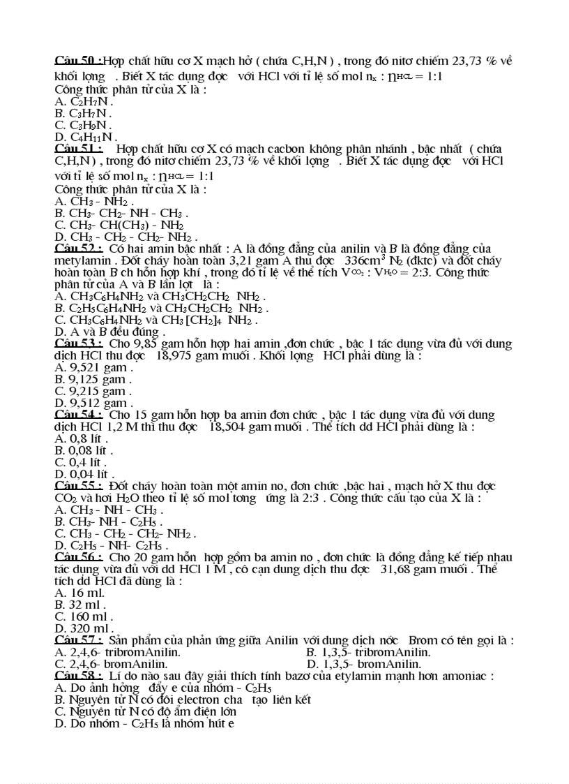 image for page Luyen thi Dai Hoc phan AMIN ANILIN