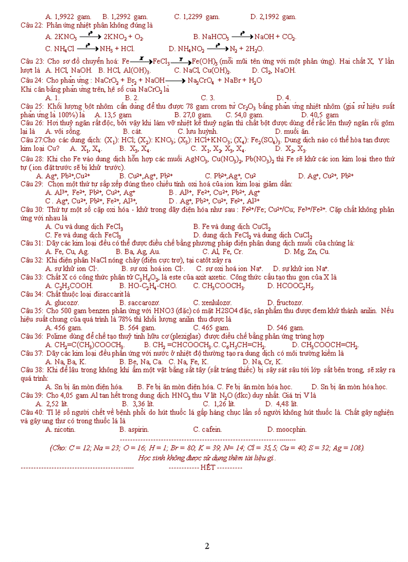 image for page Luyện thi Tốt nghiệp Hóa 2010 4