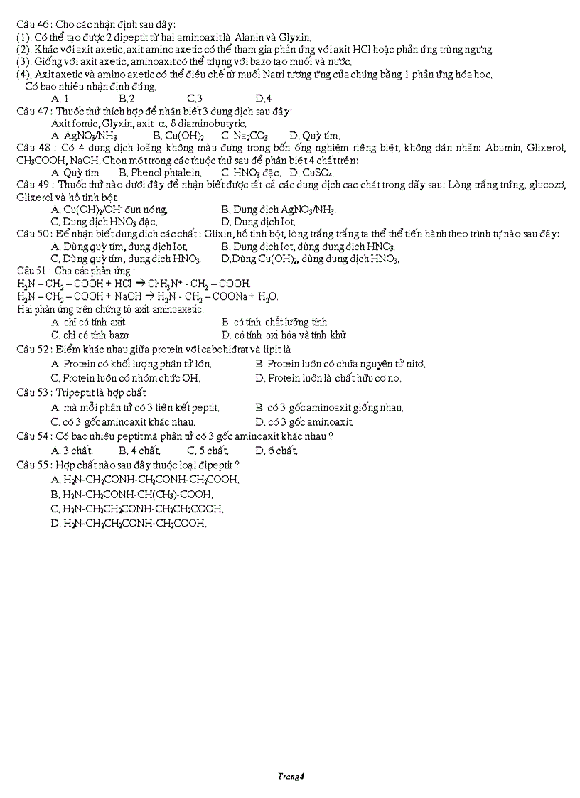 image for page Ly thuyet va bai tap trac nghiem chuong amin aminoaxit