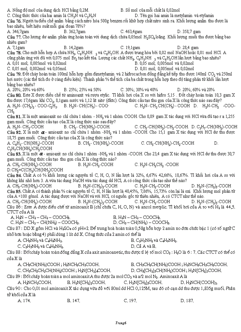 image for page Ly thuyet va bai tap trac nghiem chuong amin aminoaxit