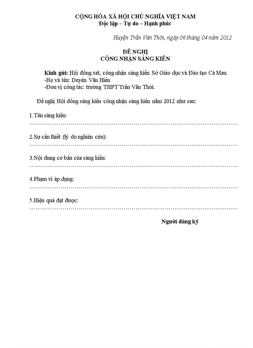 image for page Mẫu đề nghị skkn