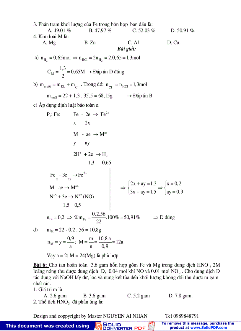 image for page Một số phương pháp giải nhanh bài toán hóa học