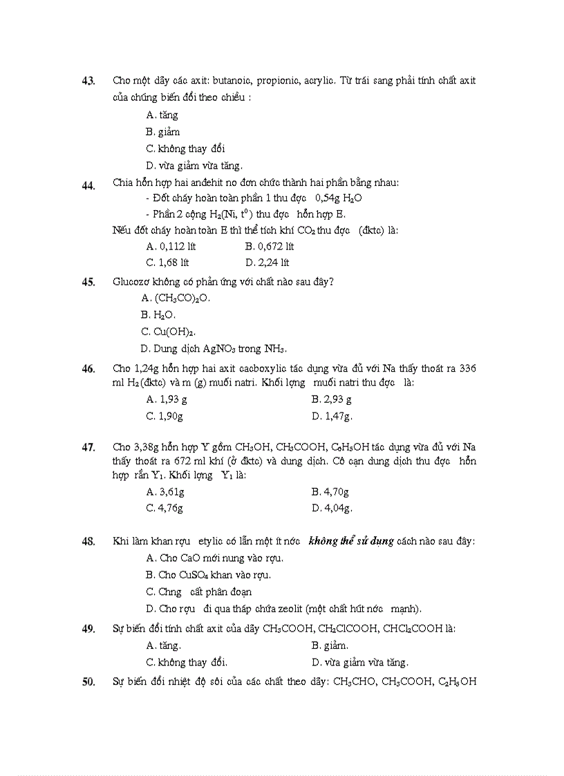 image for page Ngân hàng câu hỏi ôn thi tn đh cđ