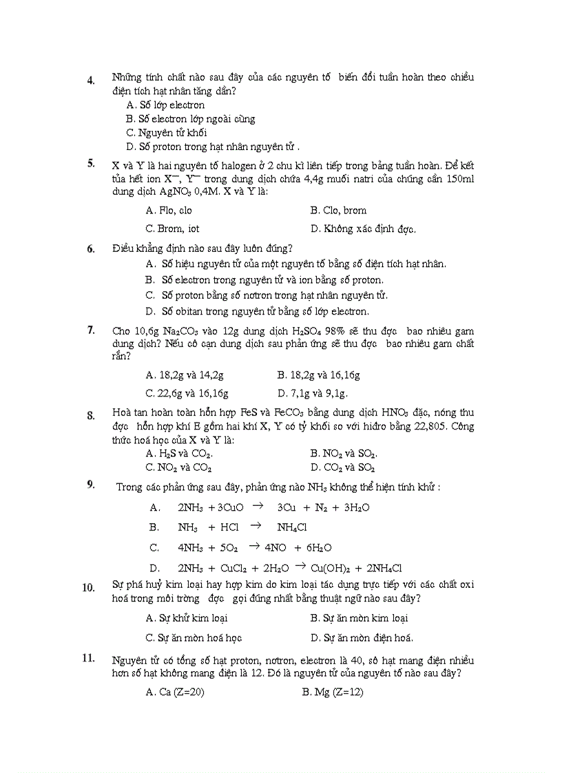 image for page Ngân hàng câu hỏi ôn thi tn đh cđ