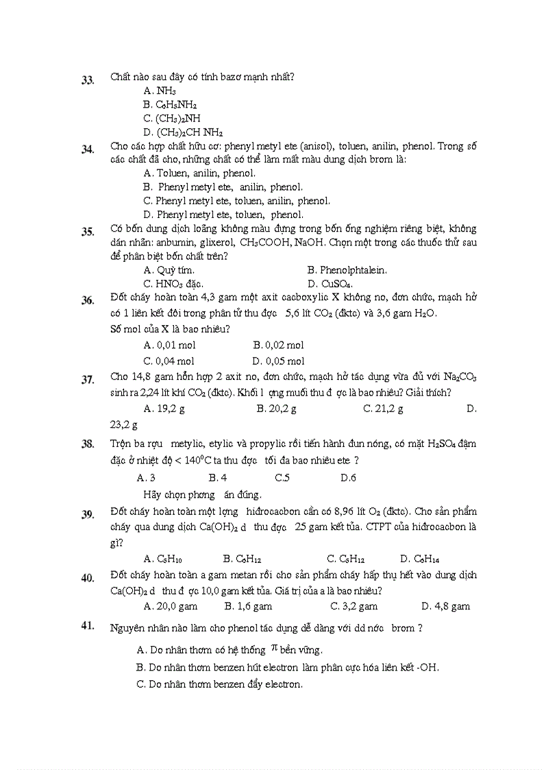 image for page Ngân hàng câu hỏi ôn thi tn đh cđ