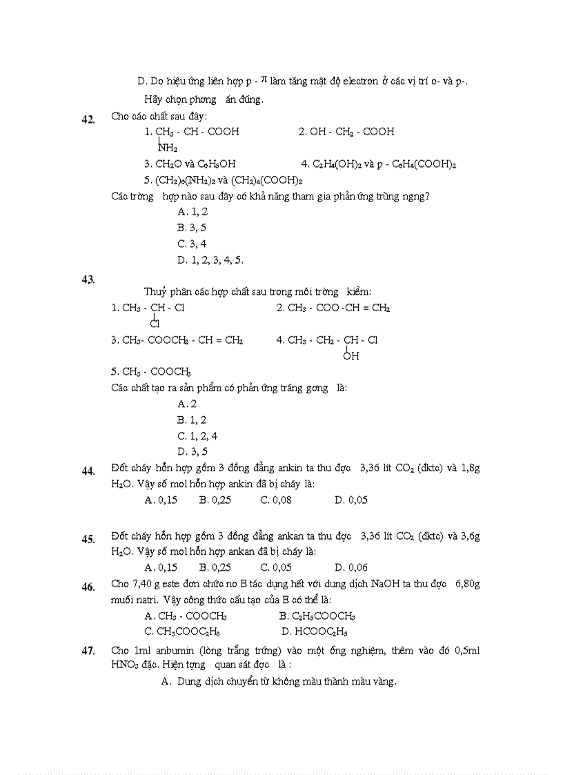 image for page Ngân hàng câu hỏi ôn thi tn đh cđ