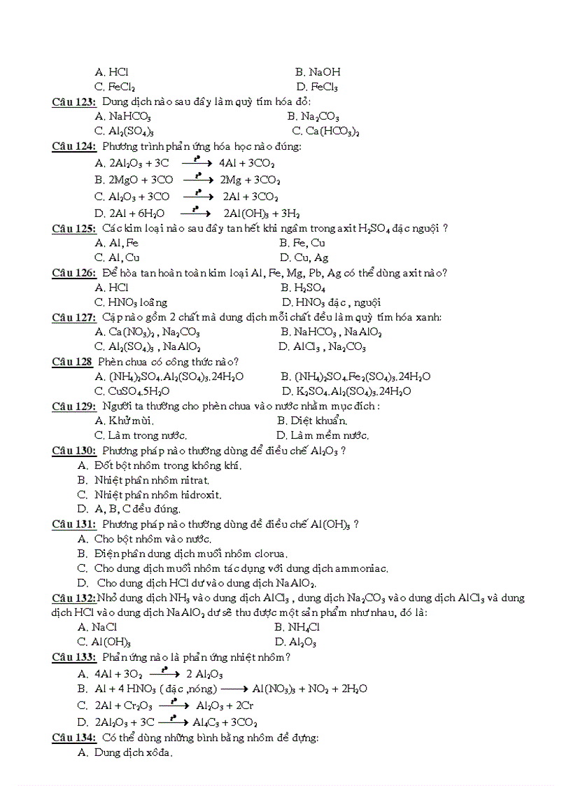 image for page Ngân hàng trắc nghiệm hóa học 12
