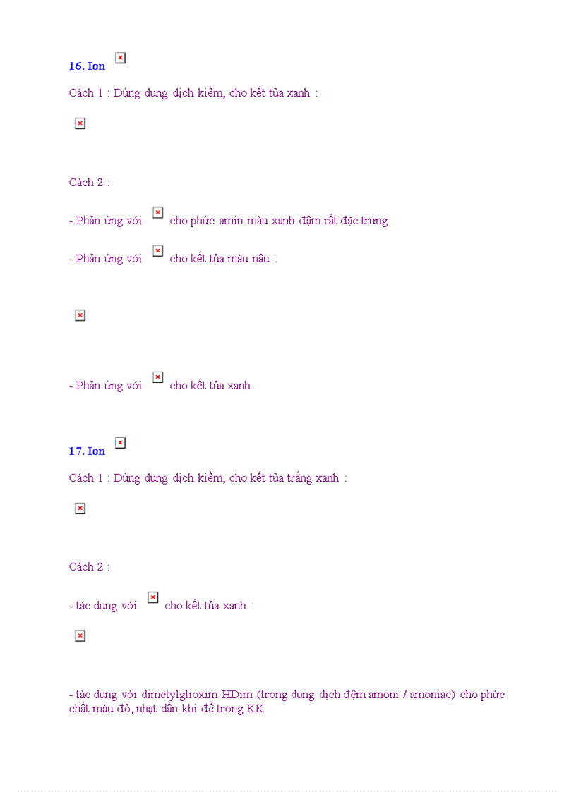 image for page Nhận biết các ion vô cơ