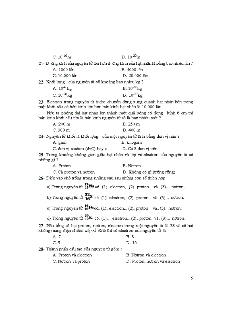 image for page Nhung bai tap trac nghiem hay nhat trong hoa hoc