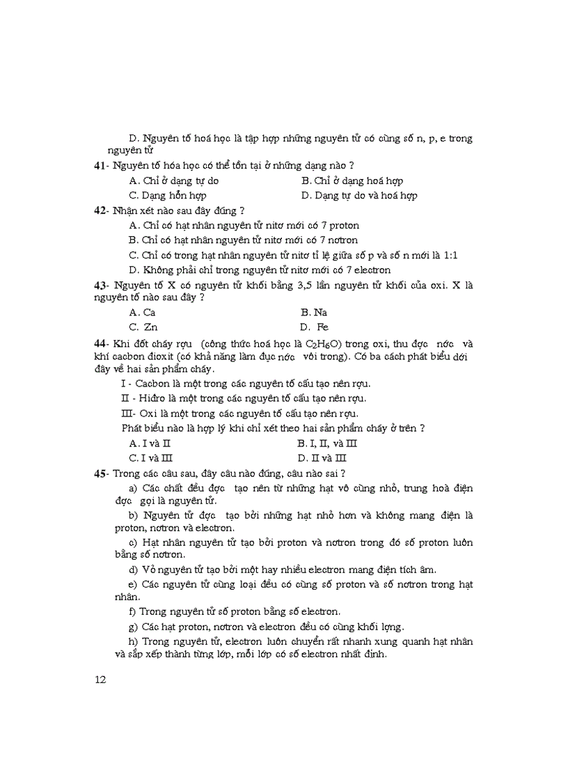 image for page Nhung bai tap trac nghiem hay nhat trong hoa hoc