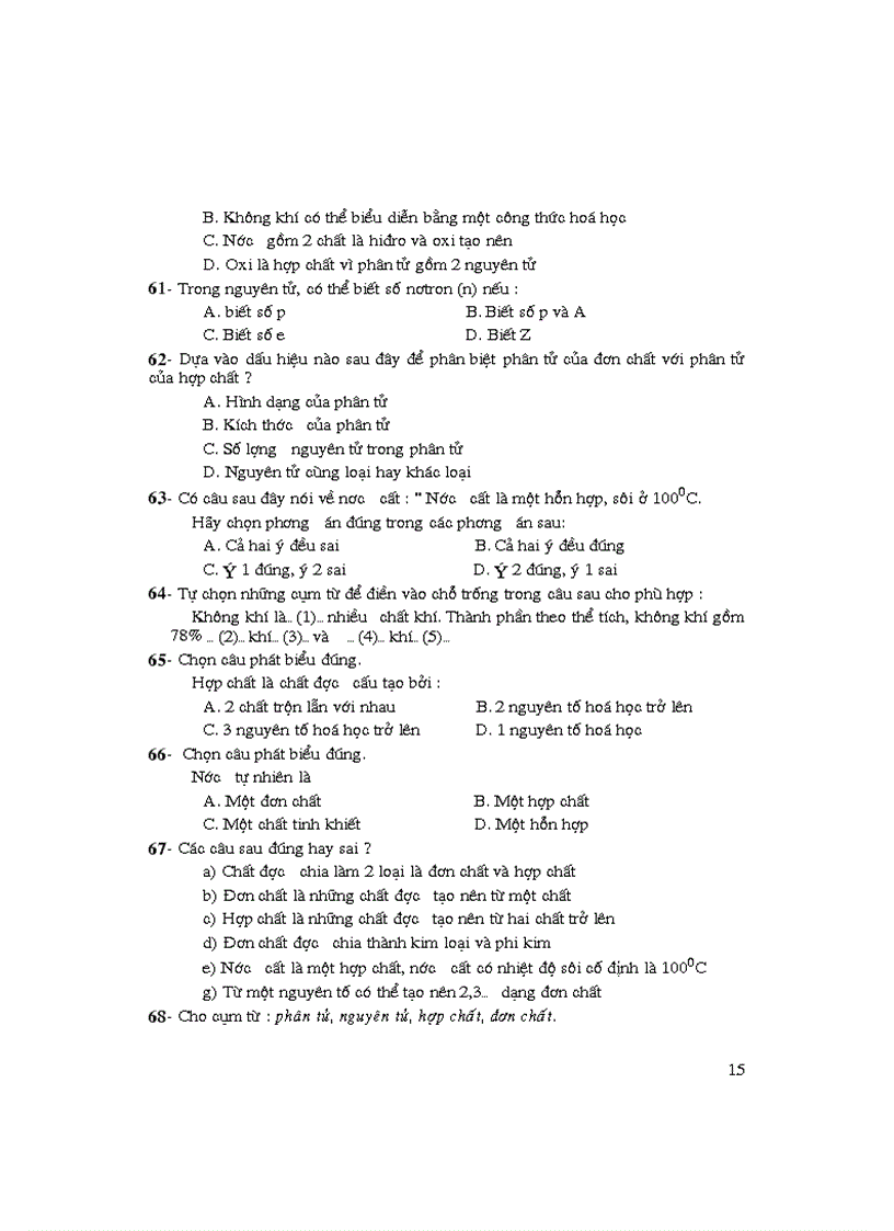 image for page Nhung bai tap trac nghiem hay nhat trong hoa hoc