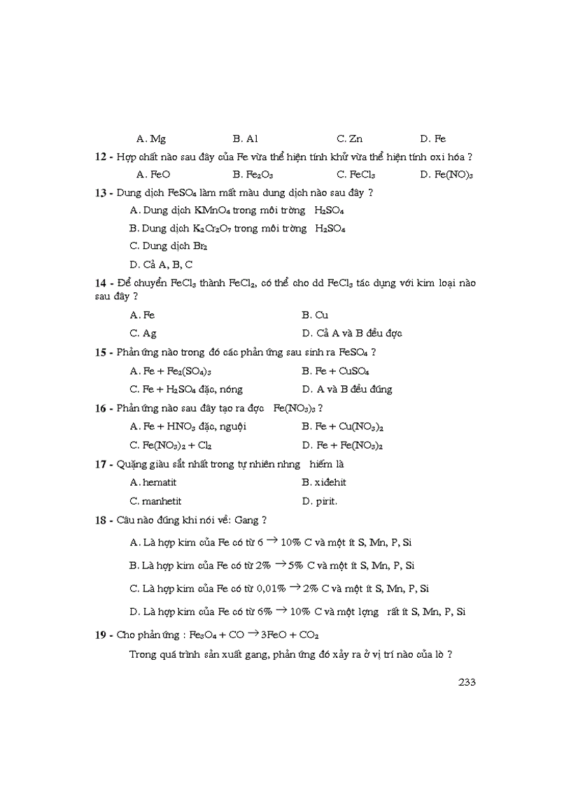 image for page Nhung bai tap trac nghiem hay nhat trong hoa hoc