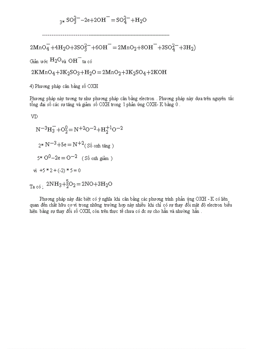 image for page Ôn ĐH Các phương pháp cân bằng hoá học