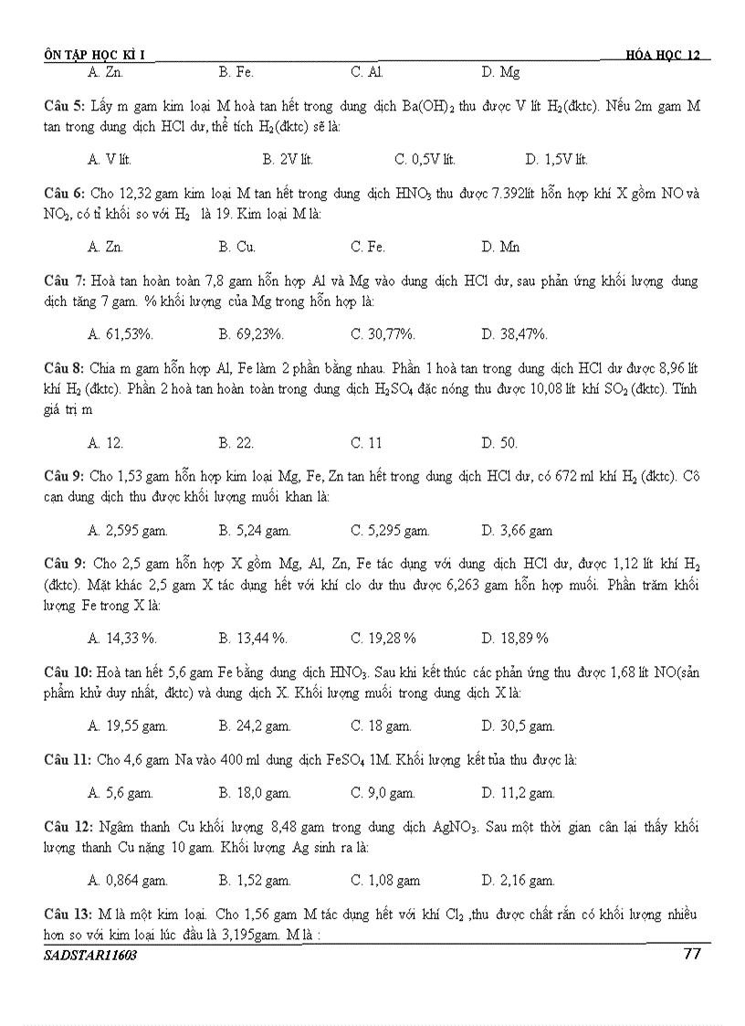 image for page Ôn hk1 lớp 12