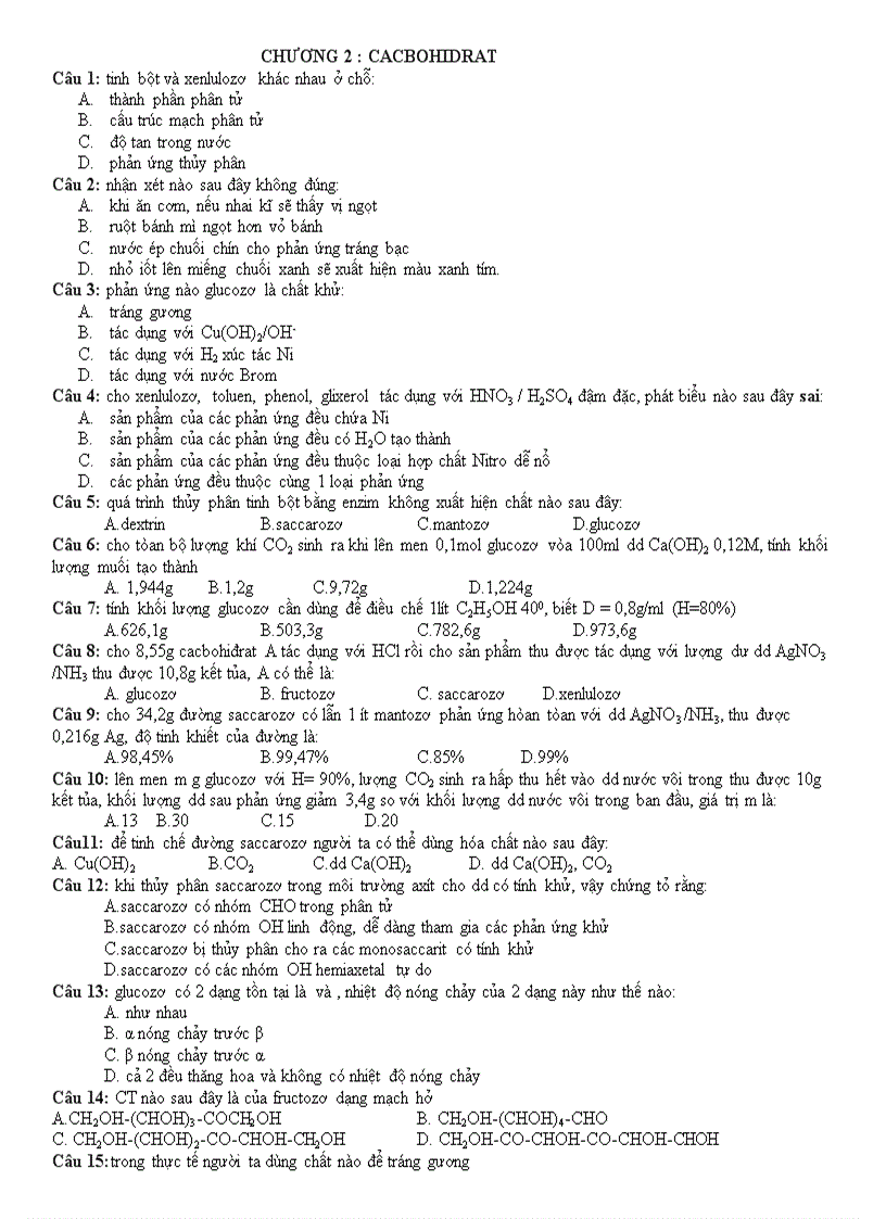 image for page Ôn tập chương 2 hóa 12 nc