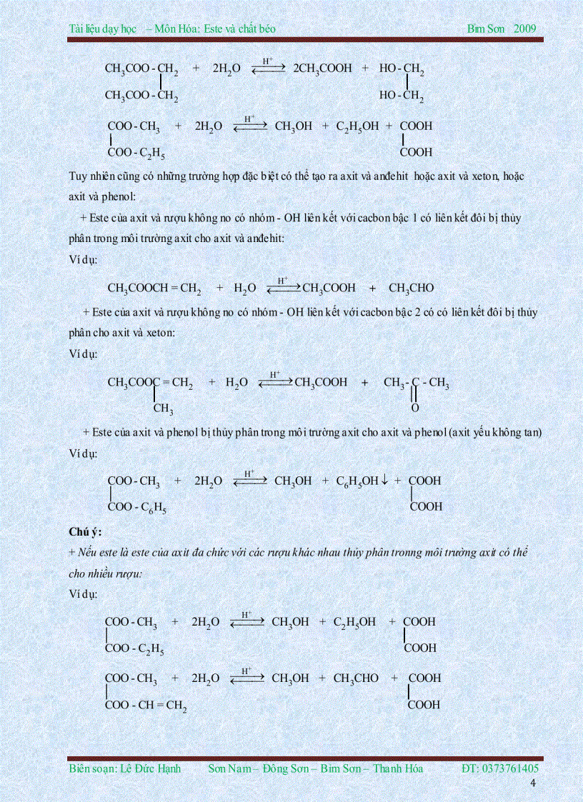 image for page Ôn tập Phần este và chất béo