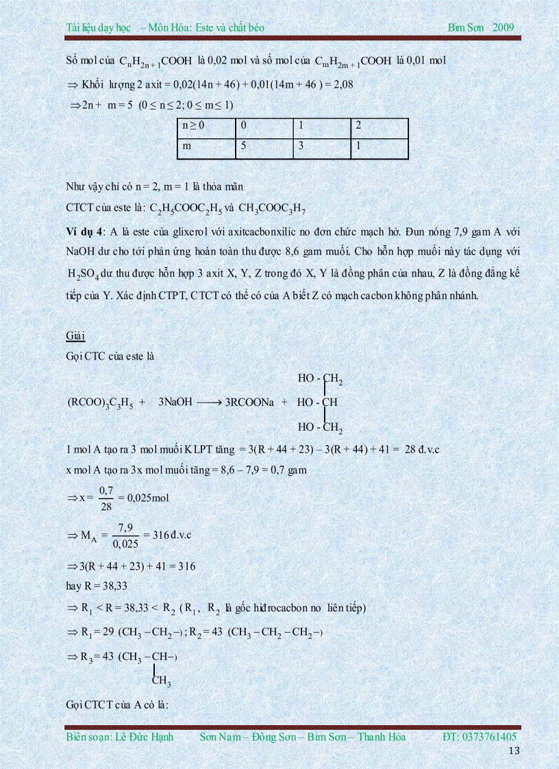 image for page Ôn tập Phần este và chất béo