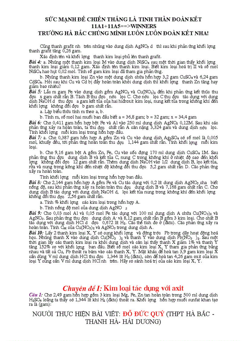 image for page Ôn thi đh chuyên đề kim loại