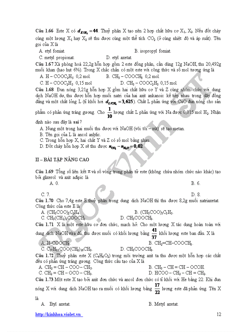 image for page Ôn thi ĐH hoá học theo chủ đề