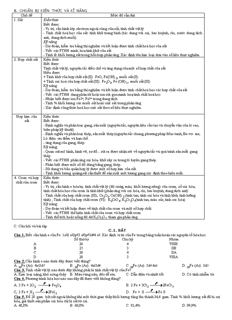 image for page On thi Hoa hoc TN ĐH