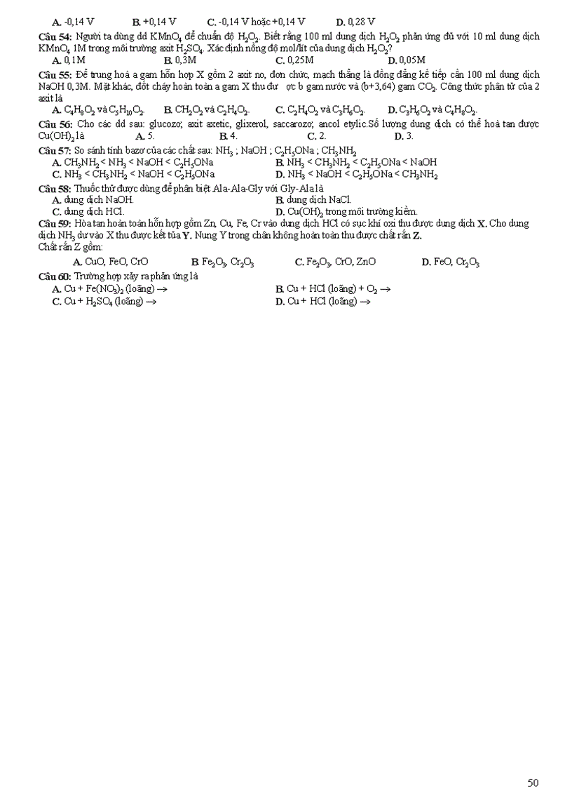 image for page Ôn Thi Hóa TNPT 2010