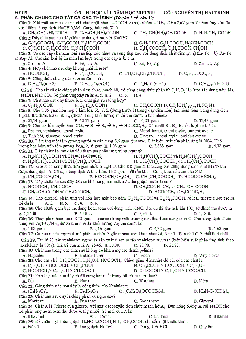 image for page Ôn thi học kì 1 2010