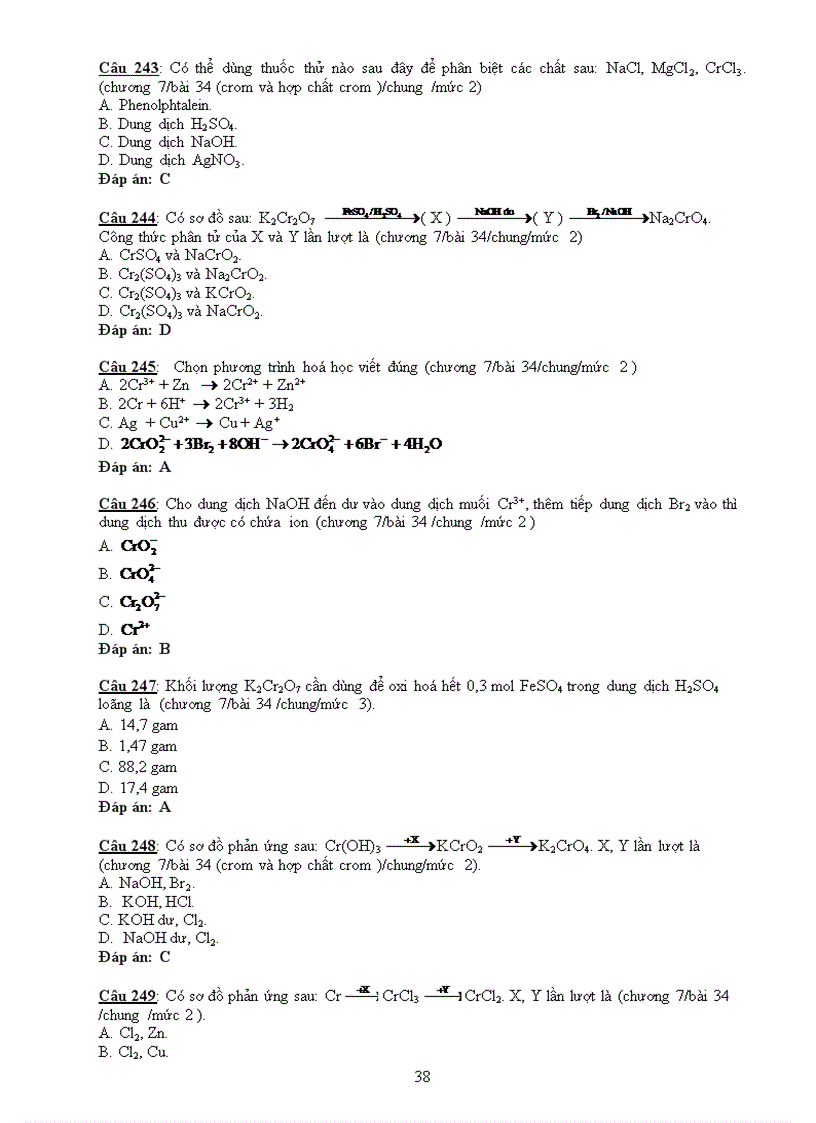 image for page Ôn thi môn Hoá 12 HK2