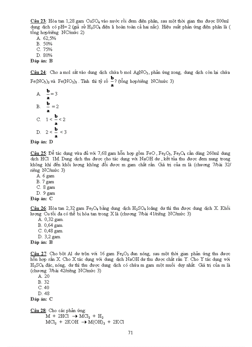 image for page Ôn thi môn Hoá 12 HK2