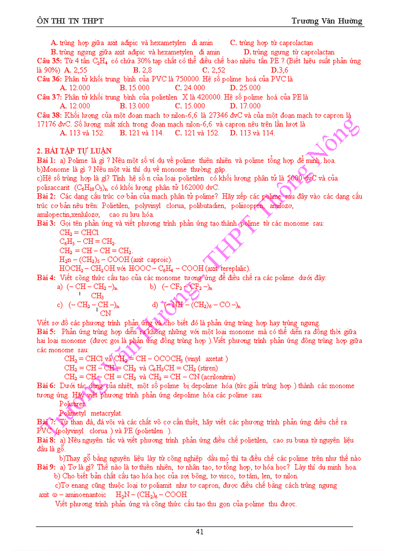 image for page On thi TN THPT Hoa học huu co nam 2010