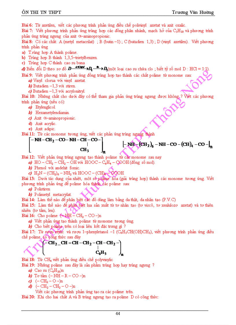 image for page On thi TN THPT Hoa học huu co nam 2010