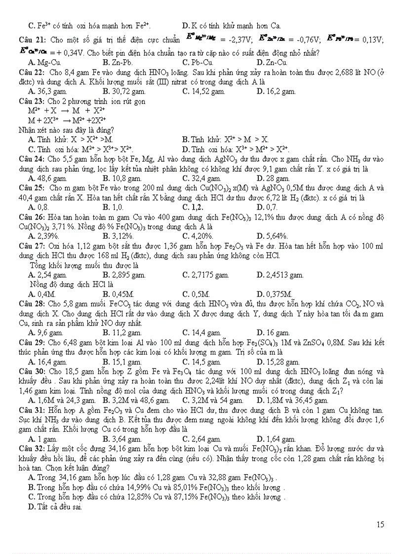 image for page On thi tot nghiệp đại học theo chuyen de KIM LOAI