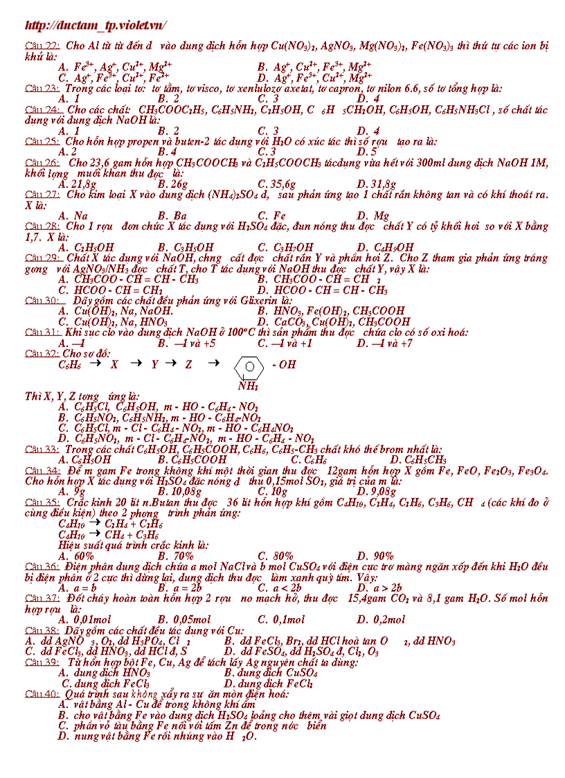 image for page Ôn thi vip Hóa ĐH 2011 số 10