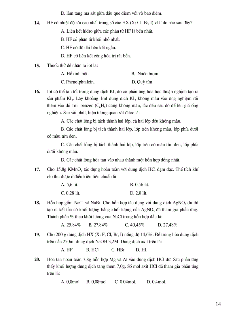 image for page P1 10 đề ts đh môn hóa có keys