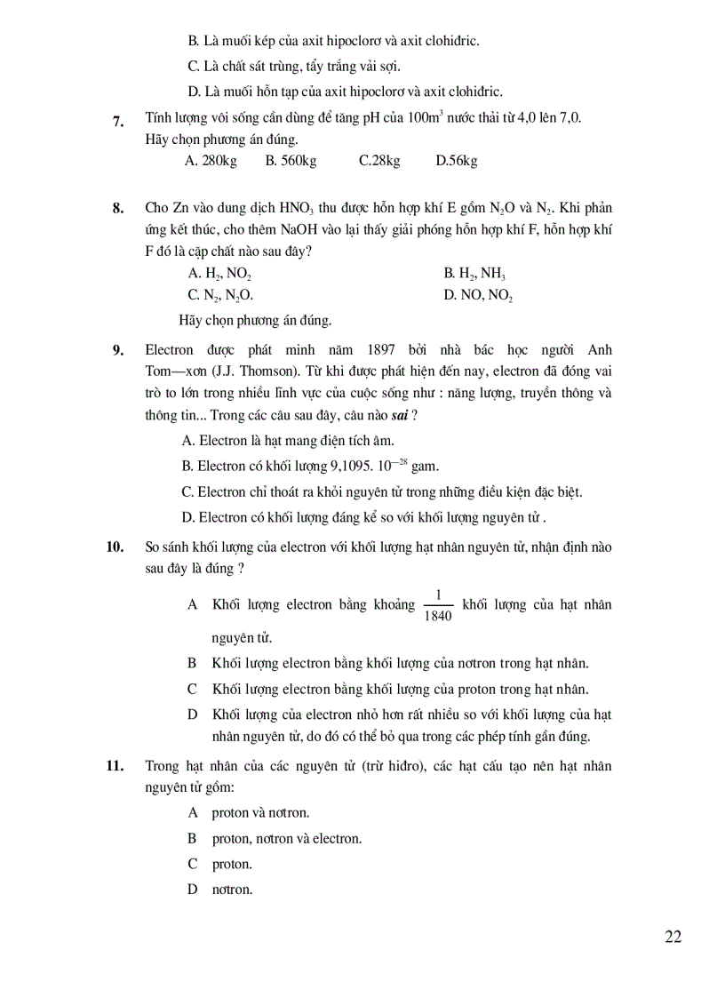 image for page P1 10 đề ts đh môn hóa có keys