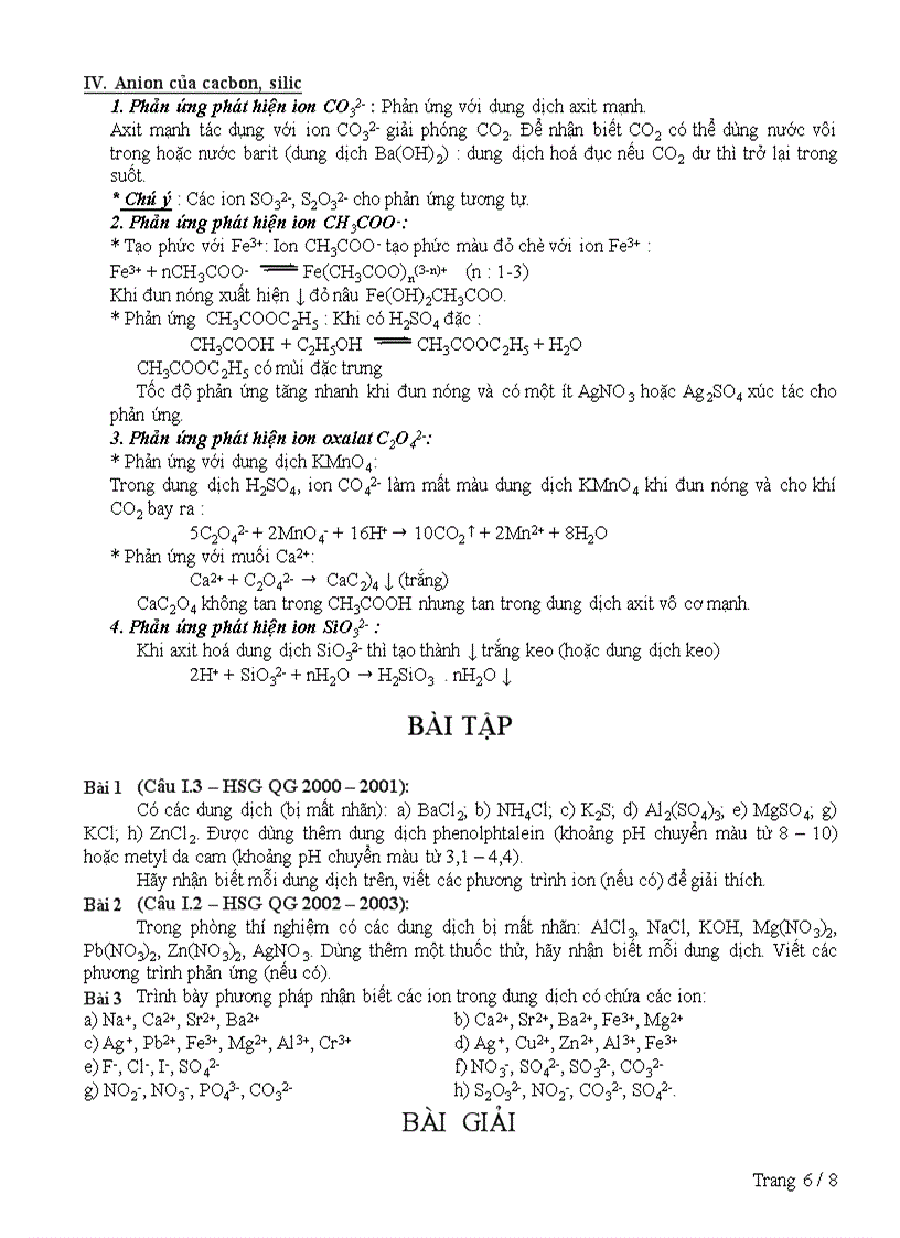 image for page Phân tích và nhận biết cation và anion