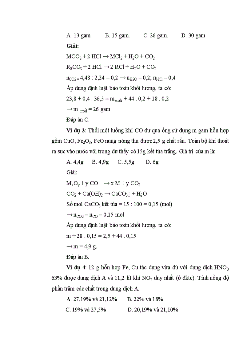 image for page Phuong pháp ap dung dinh luat bao toan khoi luong