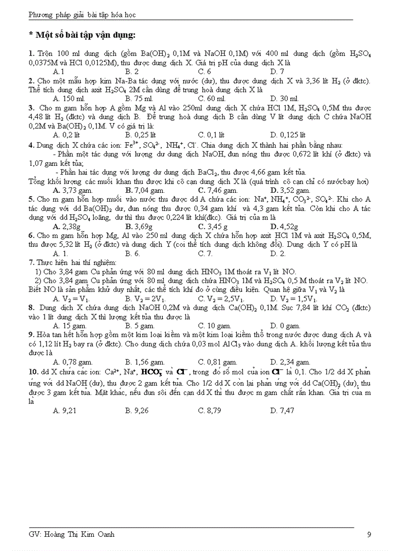 image for page Phương pháp giải bài tập