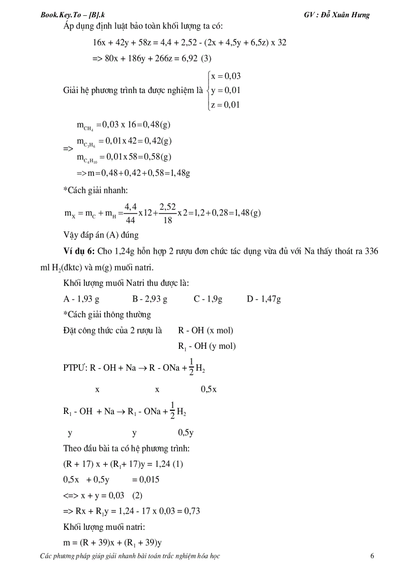image for page Phương ph&#225;p giải nhanh BT trắc nghiệm