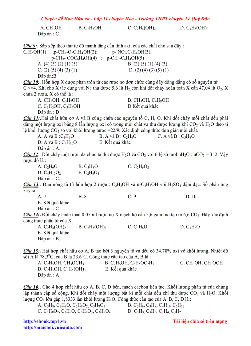 image for page Phuong phap giai nhanh trac nghiem hoa hoc huu co 11 suu tam