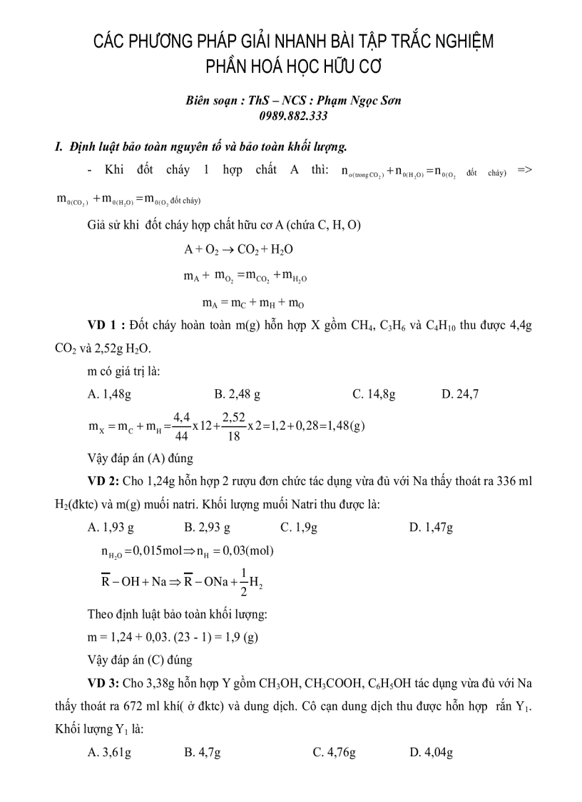 image for page Pp giải nhanh bài tập hóa hữu cơ