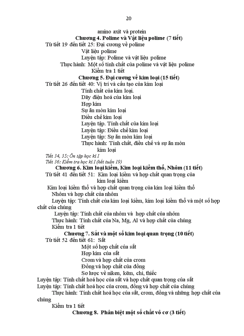 image for page Ppct hướng dẫn thực hiện môn hóa học thpt năm học 2009 2010