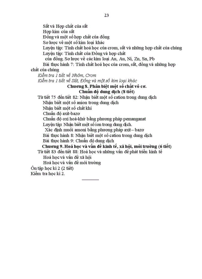 image for page Ppct hướng dẫn thực hiện môn hóa học thpt năm học 2009 2010