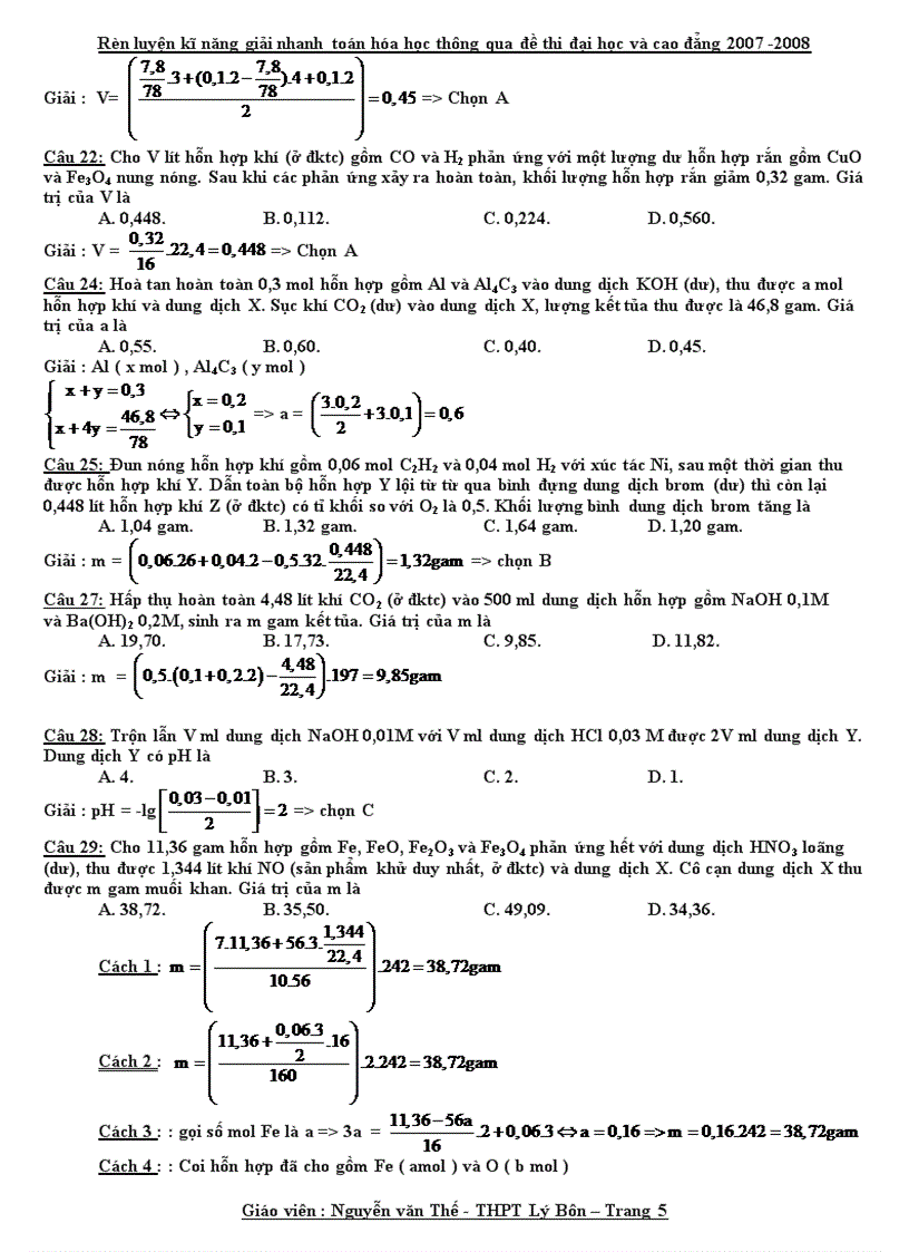 image for page Rèn kĩ năng giải nhanh toán hóa học thông qua đề thi đại học và cao đẳng