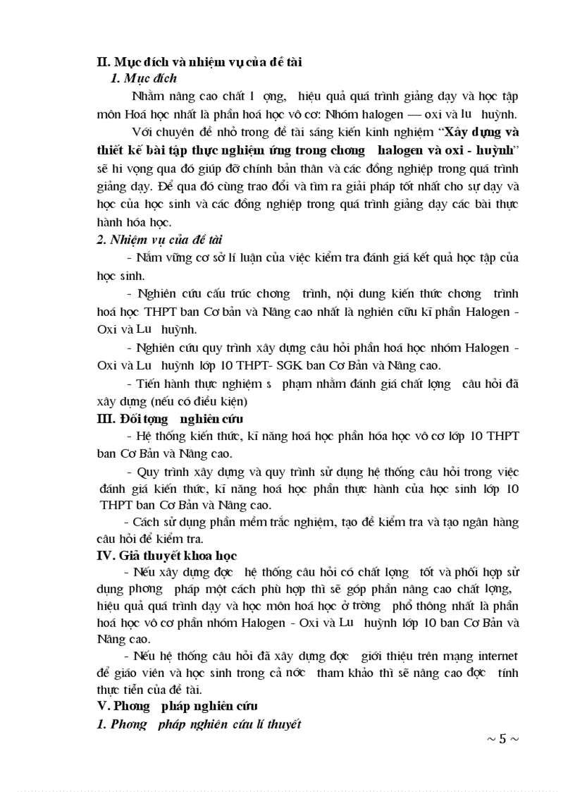 image for page SKKN Xây dựng và thiết kế bài tập thực nghiệm ứng trong chương halogen và oxi huỳnh